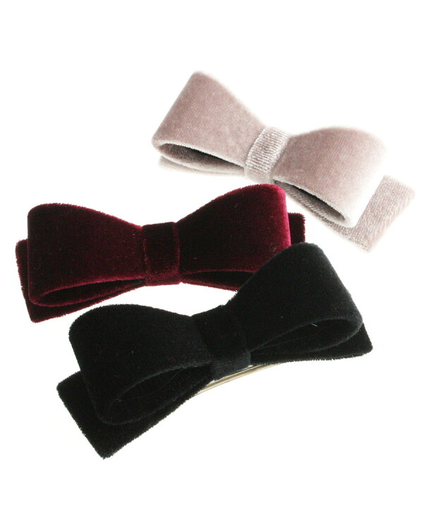 楽天市場 ベロアリボンバレッタ ヘアアクセ ヘアアクセサリー 秋冬 H 601 レディース 大人っぽい シンプル かわいい おしゃれ プレゼント 神戸ヴァンテーヌ