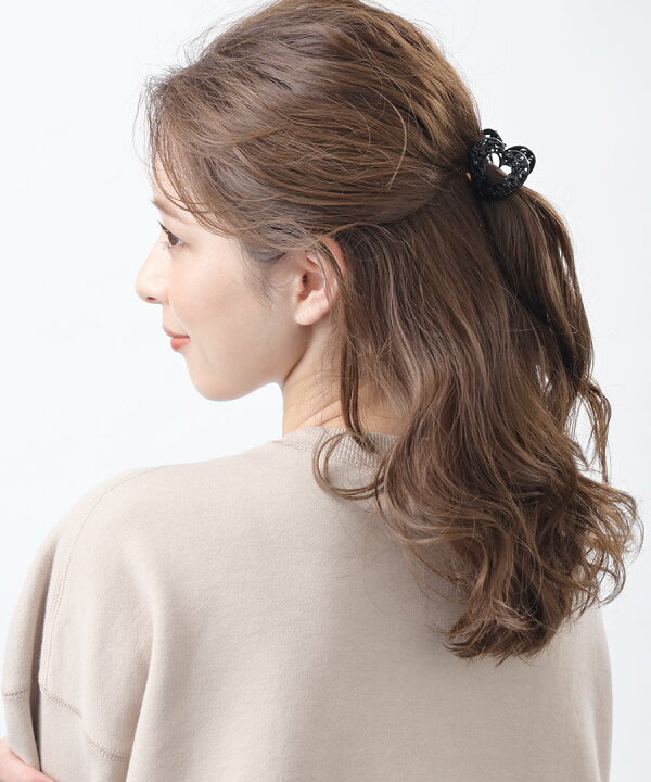 楽天市場】ハートミニバンスクリップ ヘアクリップ アンティーク調 