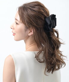 バレッタ リボン ボリューム 大ぶり ヘアアクセサリー りぼん 30代 40代 女性 大人っぽい かわいい おしゃれ プレゼント H7457