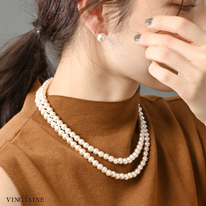 楽天市場】ネックレス パール 2連 入学式 卒業式 入園式 華やか  