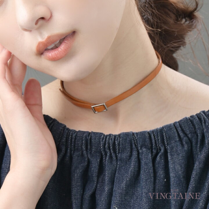 楽天市場】本革ベルト レザーチョーカー ネックレス 2wayアクセサリー 
