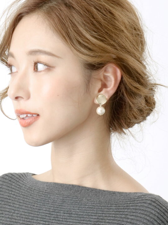 楽天市場】ピアス イヤリング ゴールド プレート コットンパール 