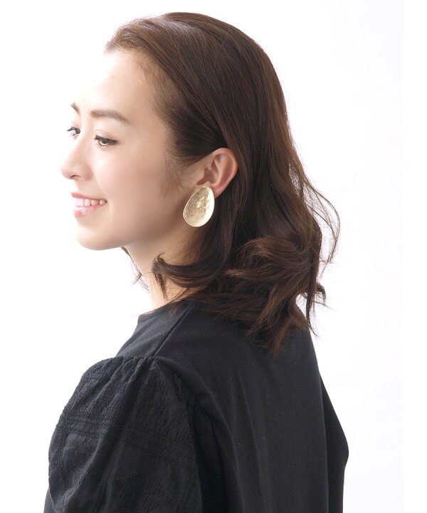楽天市場】楕円ビッグプレートピアス イヤリング ネジバネ式 