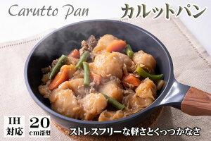 【公式】カルットパン 深型 20cmタイプ 新技術の画期的な鍋 ツルっとスルっと すべってこびりつかない 未来の鍋 Carutto Pan
