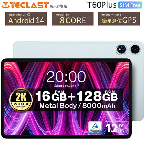 y5000~N[|z\fynCXybN 2K12C`zTECLAST Ki T60Plus SIMt[ 5GHzΉ 12C` 16GBRAM 128GB GPS 8RA Wi-Fi6 tHD WidevineL1 android ^ubg[ PC Q[~O