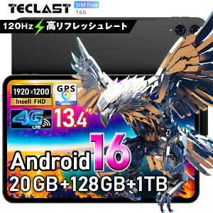 13.4C`yAndroid16vXybNz_5000~N[|r[P[XT^4GLTEf TECLAST Ki T65 Android16 T65Plus Android15 ^ubg 128GB 256GB GPS SIMt[ 8RA 4GLTE ^ubg[ PC ^
