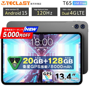 y\vXybNz_5000~N[|r[T^4GLTEf TECLAST Ki T65 T65Plus 5GHzΉ 13.4C` ^ubg 20GBRAM 128GB 256GB GPS SIMt[ Android15 8RA Wi-Fi 4GLTE android ^ub