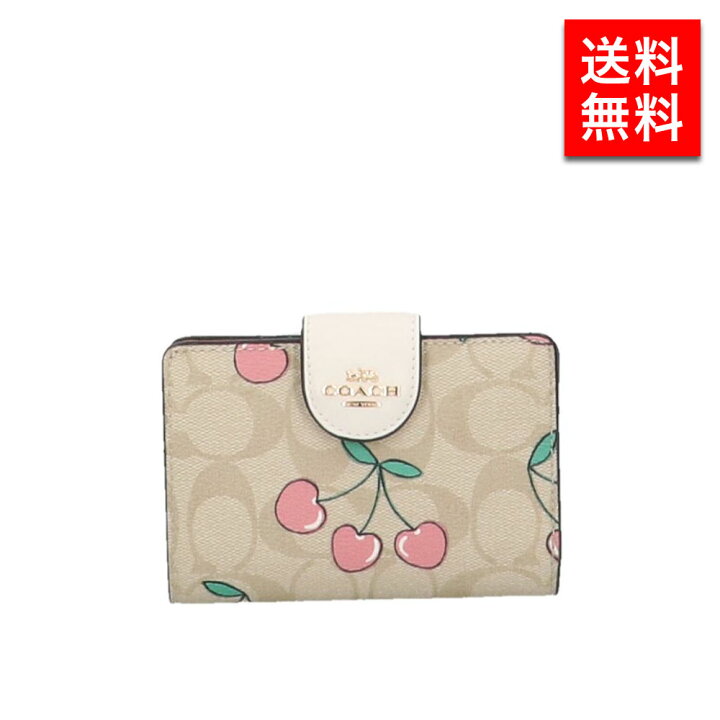 楽天市場】COACH コーチ 二つ折り財布 ミニ財布 CF401 チェリー 