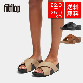 fitflop フィットフロップ レディース コンフォートサンダル スライドサンダル K04 LULU CROSS SLIDE SANDALS - LEATHER 体圧分散 衝撃吸収 疲れにくい 歩きやすい レディース 女性 彼女 プレゼント 誕生日 記念日 ブランド 母の日