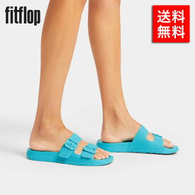 【国内正規品】fitflop フィットフロップ IQUSHION TWO-BAR BUCKLE SLIDES FD2 スライドサンダル 体圧分散 衝撃吸収 クッション性【nsg2306】