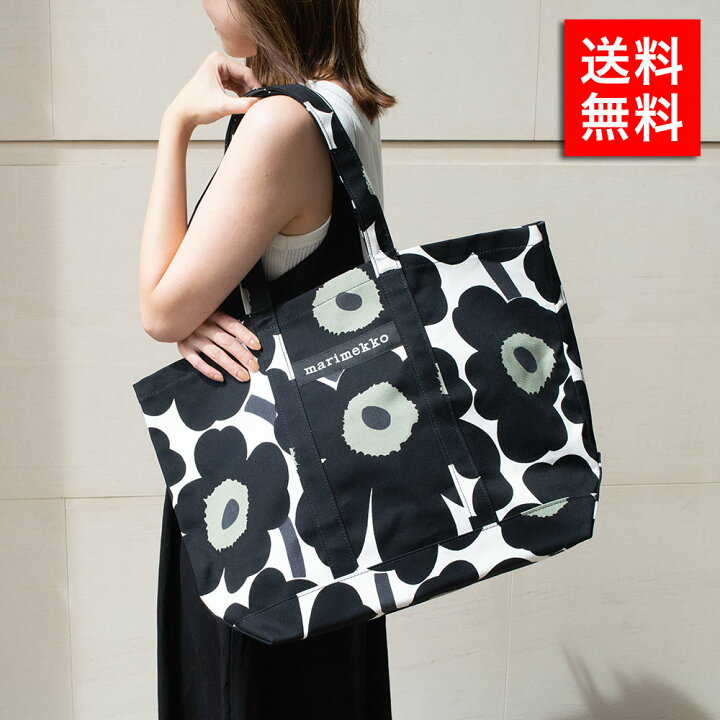楽天市場】マリメッコ MARIMEKKO 48295 トートバッグ WHITE, BLACK 