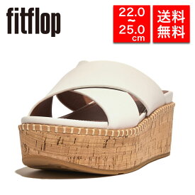 fitflop フィットフロップ レディース コンフォートサンダル スライドサンダル HS4 ELOISE LEATHER/CORK WEDGE CROSS SLIDES 体圧分散 衝撃吸収 疲れにくい 女性 彼女 プレゼント 誕生日 記念日 ブランド 母の日