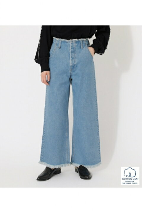 楽天市場 Fringe Denim Wide フリンジデニムワイド Azul By Moussy アズール バイ マウジー レディース ボトムス デニムパンツ Azul By Moussy