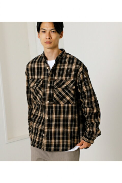 楽天市場 No Collar Check Shirt ノーカラーチェックシャツ Azul By Moussy アズール バイ マウジー メンズ トップス シャツ ブラウス Markdown Azul By Moussy