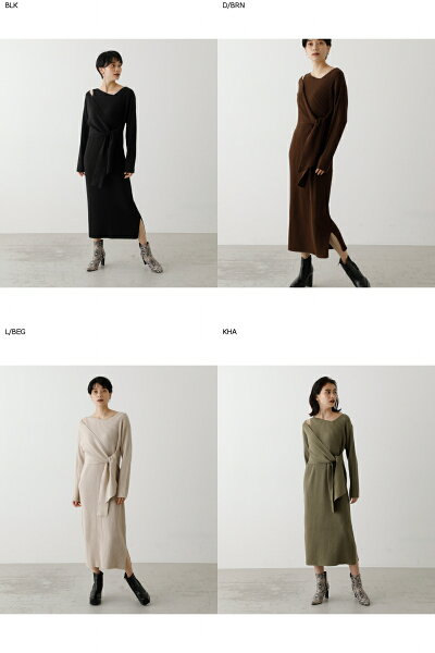 楽天市場 Front Link Asymmetry Knit Op フロントリンクアシンメトリーニットワンピース Mook53掲載 Azul By Moussy アズール バイ マウジー レディース トップス ニット ワンピース ワンピース Markdown Azul By Moussy
