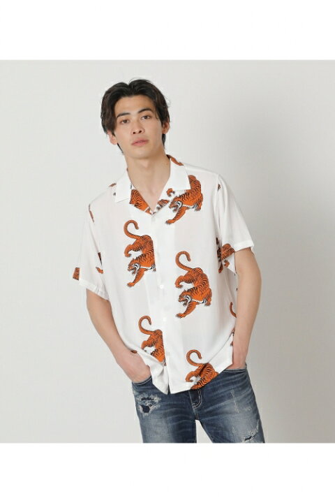 楽天市場 Tiger Pattern Shirt タイガーパターンシャツ Mook54掲載 Azul By Moussy アズール バイ マウジー メンズ トップス シャツ ブラウス Markdown Azul By Moussy
