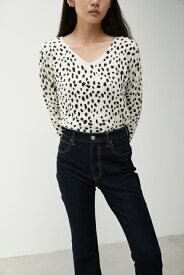 NUDIE 2WAY LEOPARD KNIT2/ヌーディー2WAYレオパードニット2 / AZUL BY MOUSSY/アズール バイ マウジー/レディース/トップス ニット【MARKDOWN】