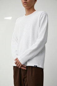 HEAVY WAFFLE PULLOVER/ヘビーワッフルプルオーバー / AZUL BY MOUSSY/アズール バイ マウジー/メンズ/トップス カットソー【MARKDOWN】
