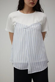 STRIPE BUSTIER LAYERED TOPS/ストライプビスチェレイヤードトップス / AZUL BY MOUSSY/アズール バイ マウジー/レディース/トップス カットソー【MARKDOWN】