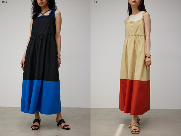 楽天市場】BICOLOR CAMI ONEPIECE/バイカラーキャミワンピース / AZUL  