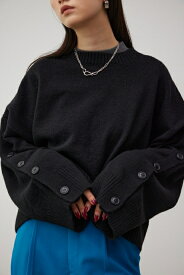 ボタンスリーブクロップドニットトップス / AZUL BY MOUSSY/アズール バイ マウジー/レディース/トップス ニット