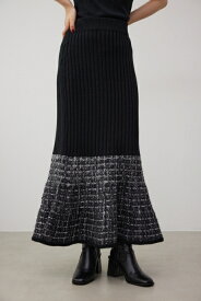 ツイードスウィッチングマーメイドニットスカート / AZUL BY MOUSSY/アズール バイ マウジー/レディース/ボトムス スカート【MARKDOWN】