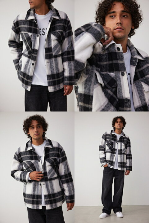 楽天市場】シャギーチェック中綿シャウター / AZUL BY MOUSSY/アズール 