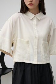 ワイドスリーブ五分袖ツイルシャツ / AZUL BY MOUSSY/アズール バイ マウジー/レディース/トップス シャツ　ブラウス【MARKDOWN】