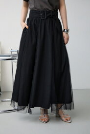 チュールレイヤードフレアスカート / AZUL BY MOUSSY/アズール バイ マウジー/レディース/ボトムス スカート【MARKDOWN】