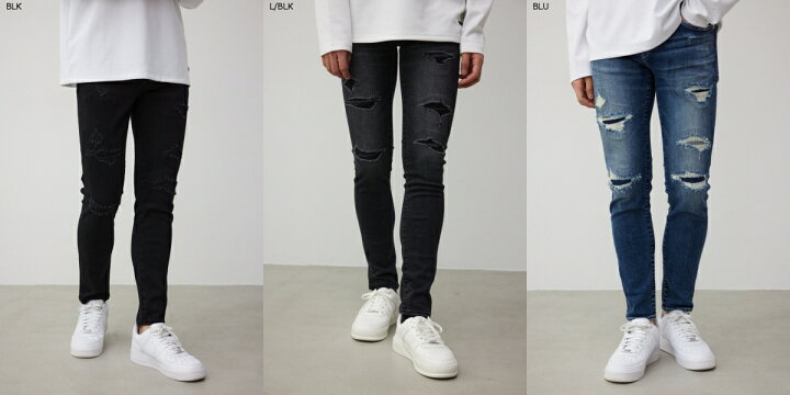 楽天市場】AZUL DENIM リペアスキニー / AZUL BY MOUSSY/アズール バイ 