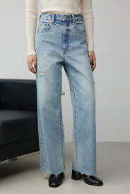 AZUL DENIMハイウエストワイドダメージデニム / AZUL BY MOUSSY/アズール バイ マウジー/レディース/ボトムス デニムパンツ