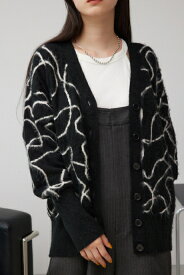 ライン柄ニットカーディガン / AZUL BY MOUSSY/アズール バイ マウジー/レディース/トップス カーディガン【MARKDOWN】