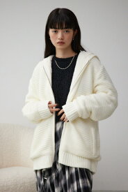 ガーターボアジップフーディーニット / AZUL BY MOUSSY/アズール バイ マウジー/メンズ/トップス パーカー【MARKDOWN】