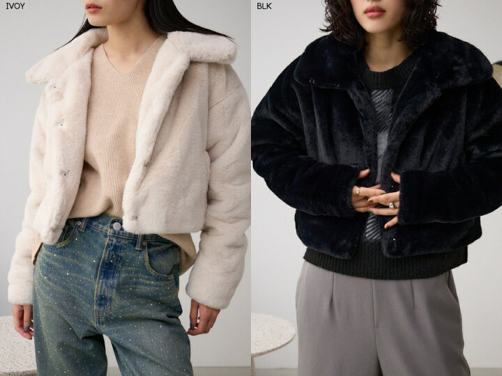 極美品人気完売品】AZULBYMOUSSY ファーショートコート フリーサイズ 