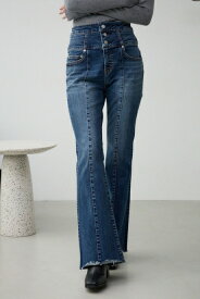 AZUL DENIM ハイウエストボタンフレアデニム / AZUL BY MOUSSY/アズール バイ マウジー/レディース/ボトムス デニムパンツ