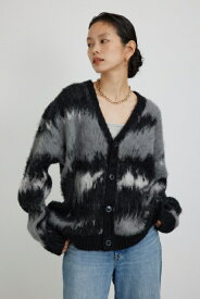 総柄モヘアライクカーディガン / AZUL BY MOUSSY/アズール バイ マウジー/メンズ/トップス カーディガン【MARKDOWN】