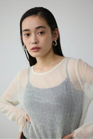 シュリンクチュールトップス / AZUL BY MOUSSY/アズール バイ マウジー/レディース/トップス カットソー【MARKDOWN】