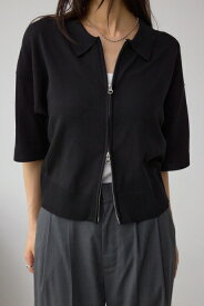 Wジップポロカラーニットカーディガン / AZUL BY MOUSSY/アズール バイ マウジー/レディース/トップス カーディガン【MARKDOWN】