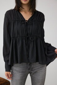 フロントリボン長袖シャツカーディガン / AZUL BY MOUSSY/アズール バイ マウジー/レディース/トップス カーディガン【MARKDOWN】