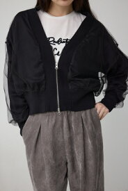 チュールドッキングニットカーディガン / AZUL BY MOUSSY/アズール バイ マウジー/レディース/トップス カーディガン【MARKDOWN】