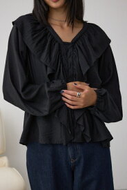 【着丈バリエ】レースアップラッフルブラウス / AZUL BY MOUSSY/アズール バイ マウジー/レディース/トップス カットソー【MARKDOWN】