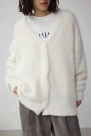 【堀田茜さん着用アイテム】モヘヤライクニットカーディガン / AZUL BY MOUSSY/アズール バイ マウジー/レディース/トップス カーディガン