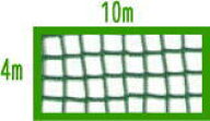 60本野球目防球ネット4M×10M （グリーン）