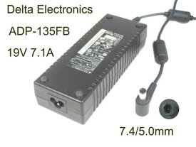 【中古】Delta/日本エイサー純正 Electronics ADP-135FB B AC Adapter- Laptop 19V 7.1A, DCサイズ：7.4mmx5.0mm大ピンタイプ←要確認！（5.5mmx2.5mmオレンジピンタイプではありません）