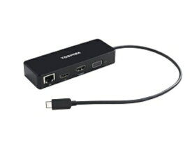 【中古】東芝純正Dynabook PA5272U-3PRP インターフェースハブ Type-C高速接続 ブラック TOSHIBA Type-C to USB3.0/HDMI/VGA/LANポート拡張Travelアダプター （PA5272U-1PRP PA5272U-2PRP PAUAD001と互換可能）