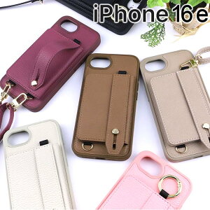 iPhone 16e �P�[�X �X�}�z�P�[�X �J�[�h �o���h �V�����_�[�X�g���b�v �ϏՌ� ���U�[ �A�C�t�H��16e �A�b�v��