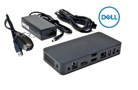 【6/4-6/11限定●全品ポイント5倍】中古 美品 Dell ノートPC用 ドッキング ステーション USB3.0接続 4K対応 D3100 （65W 19.5V3.34A アダプタ付き）/4点セット