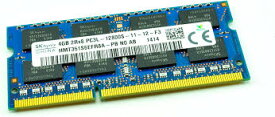 【5/23-27限定●全品ポイント最大20倍】新品 SK hynix PC3L-12800S (DDR3L-1600) 4GB SO-DIMM 204pin 低電圧対応 (1.35 V) ノートパソコン用メモリ 型番：HMT351S6EFR8A-PB 両面実装 (2Rx8) バルク品