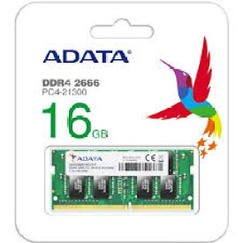 【4/24-27限定●ポイント最大20倍!!】新品 ADATA エイデータ 16GB Premier DDR4 2666 SO-DIMM PC4-21300 ノート用メモリ 260pin Unbuffered SO-DIMM 1.2V AD4S266616G19-RGN