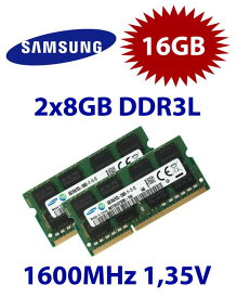 【5/23-27限定●全品ポイント最大20倍】新品 サムスン純正 Samsung 16GB (8GBx2 枚） DDR3-1600 / PC3L-12800S 204pin DDR3-SDRAM S.O.DIMM ノートパソコン用 増設メモリ 電圧1.35V 204pin 両面実装 (1Rx8)